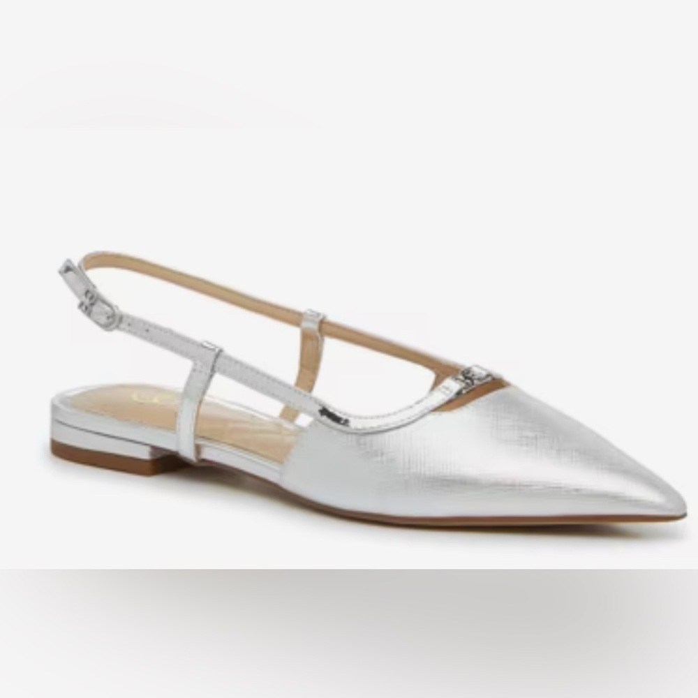 DV by Dolce Vita Silver Slingback Flats